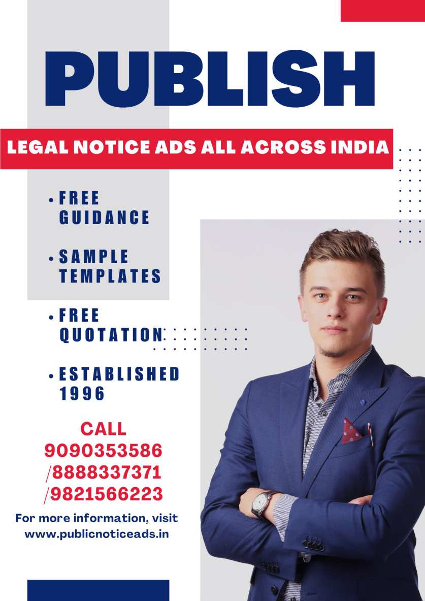 Legal notice advertisements all india