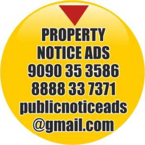 Property Notice ads in Kolkata